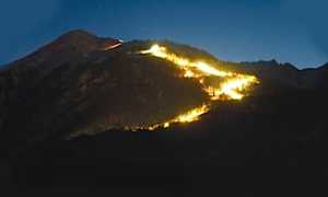 domobianca fiaccolata lusentino notte luci