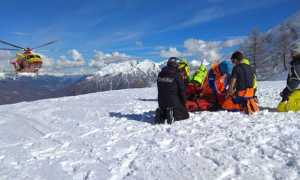 soccorso elicottero neve