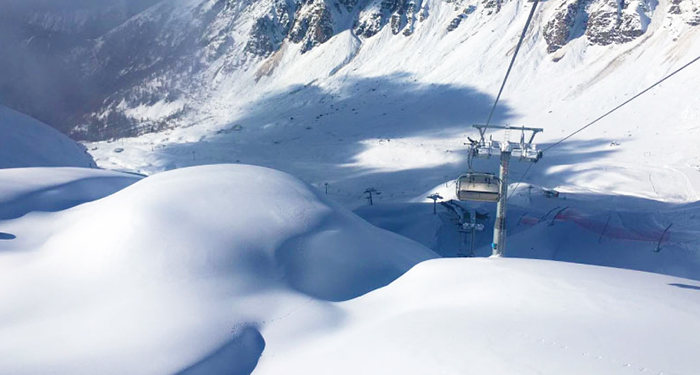 Heute beginnt die Skisaison in San Domenico mit zwei Metern Neuschnee