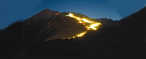 domobianca fiaccolata lusentino notte luci