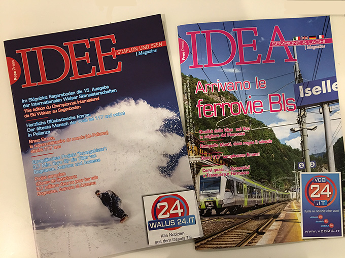 Soeben erschienen: die neue Ausgabe von Idee Simplon und Seen Magazine 