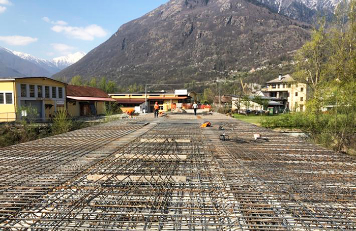 Die Brücke an der Simplonstrasse SS33 in Crevoladossola wird  bald fertiggestellt sein