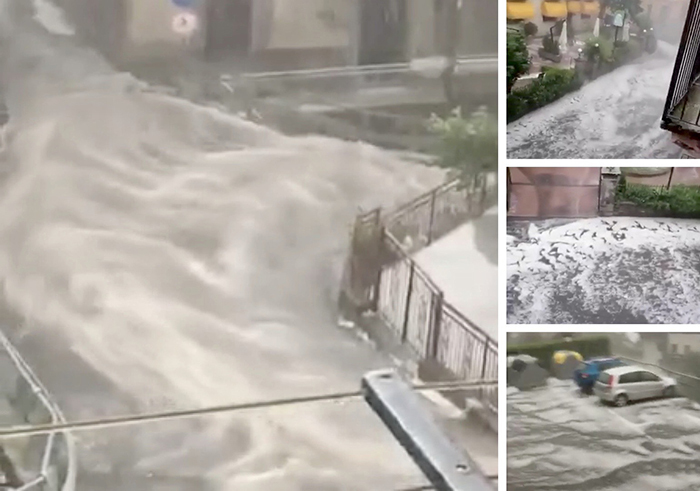 Regensturm und Hagelgewitter über Ossola