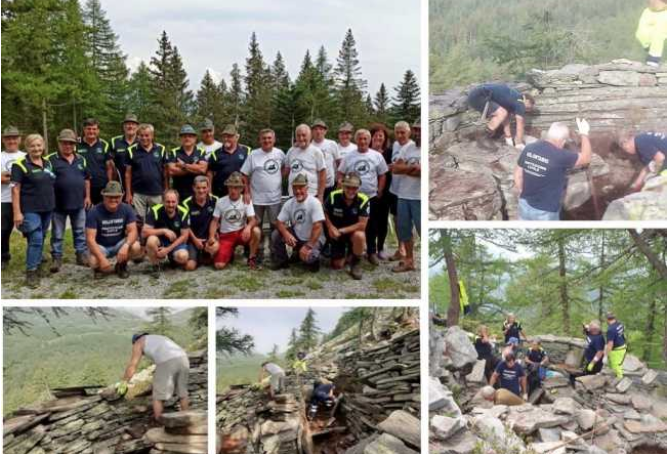 Bognanco Tal: die Alpini restaurieren die alten kleinen Forts des Bataillons Intra